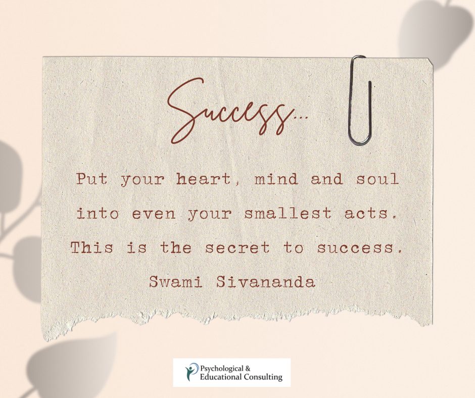 The Secret to Success…