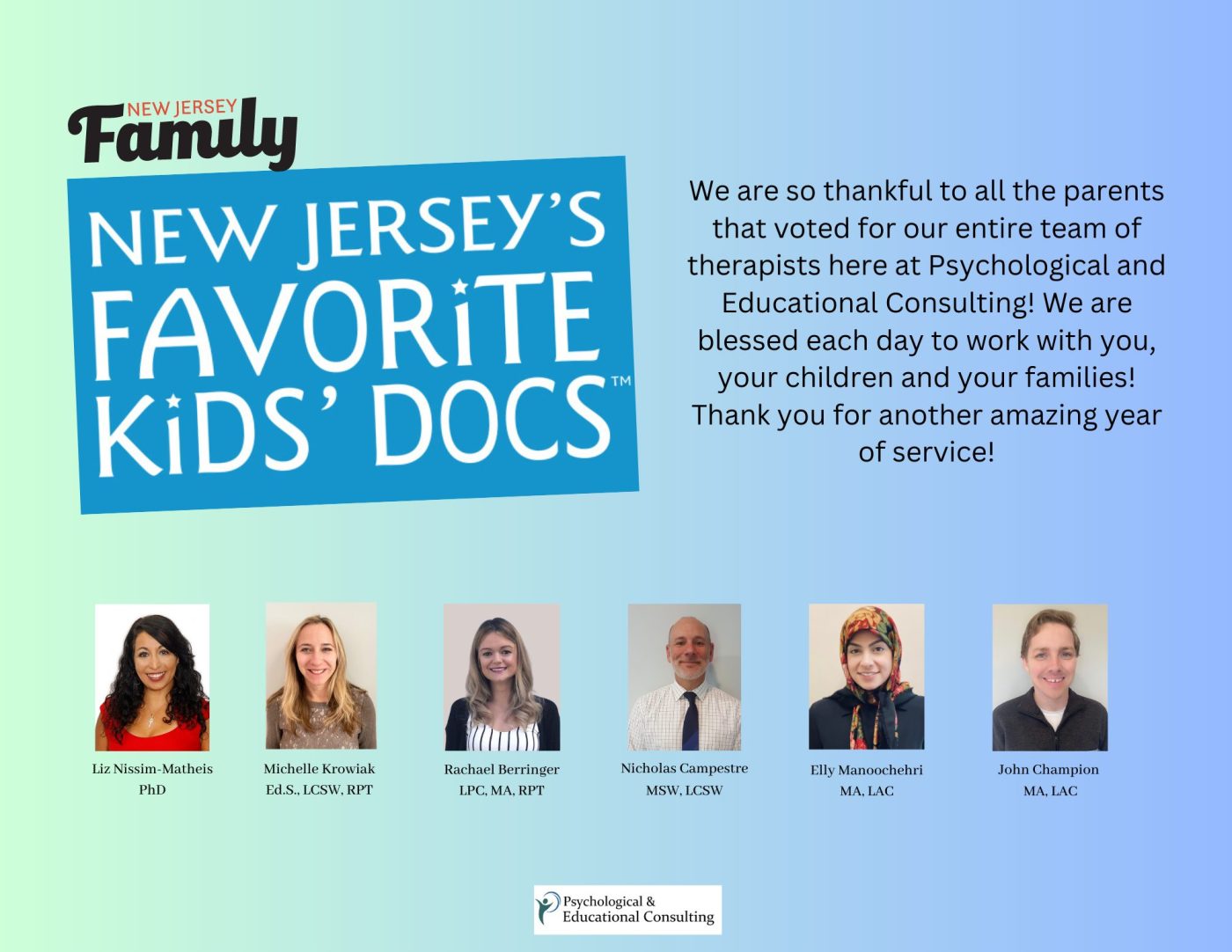 2023 New Jersey’s Favorite Kids’ Docs!