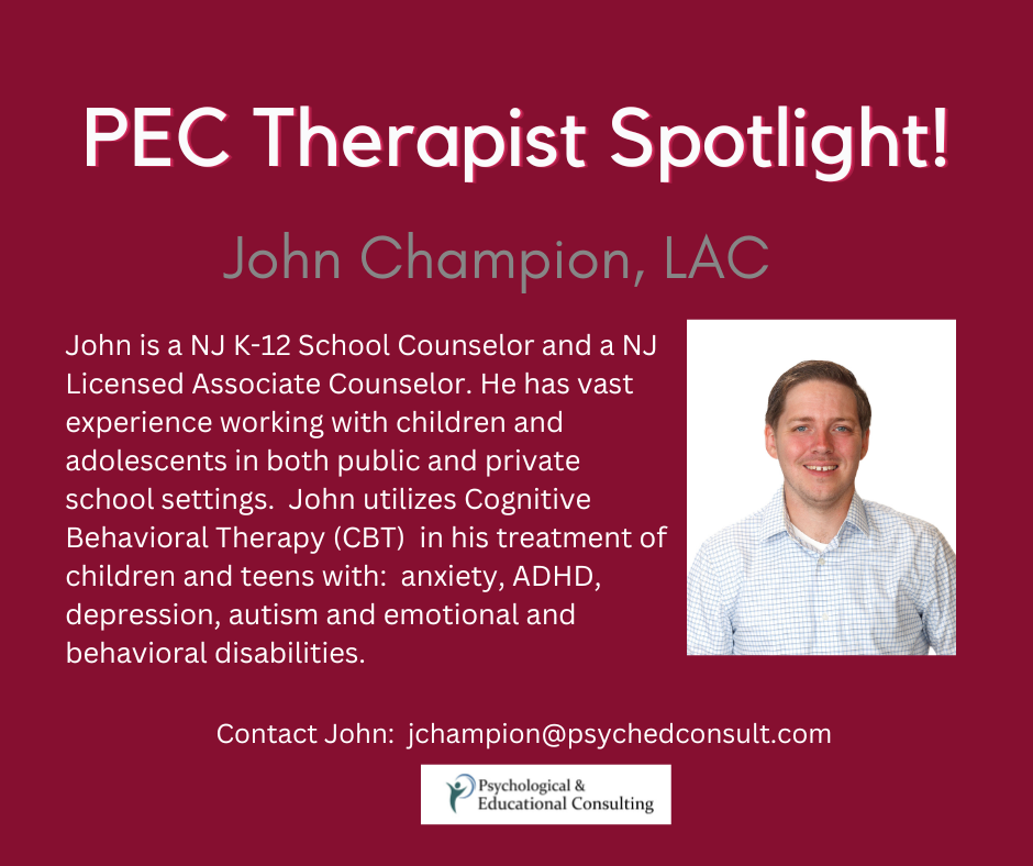 PEC Therapist Spotlight: John Champion, LAC