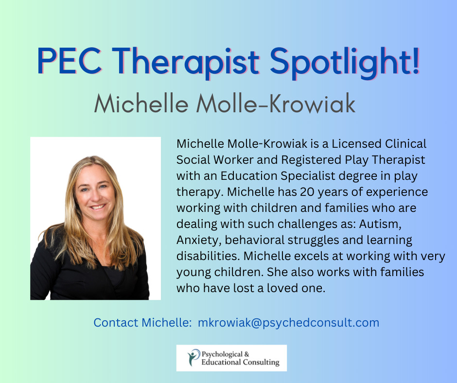 PEC Therapist Spotlight: Michelle Molle-Krowiak LCSW, Ed.S, RPT